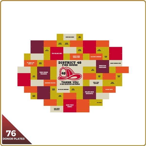 76 Donor Wall Cubes