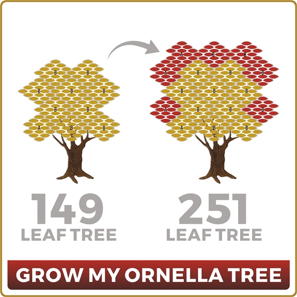 Grow Your Ornella 149 Leaf Tree to 251 Leaves