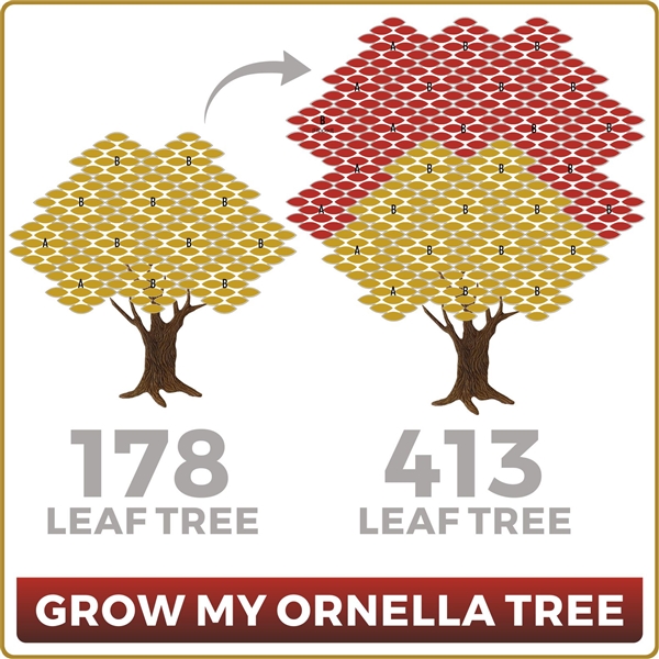 Grow Your Ornella 178 Leaf Tree to 413 Leaves