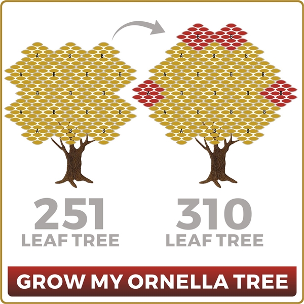 Grow Your Ornella 251 Leaf Tree to 310 Leaves